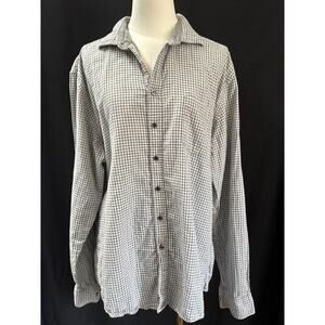 Men’s Rodd & Gunn Sports Fit Grey Checkered Button up Sz 2XL